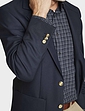 Single Breasted Oxford Blazer - Navy