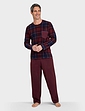 Pegasus Thermal Crew Neck Pyjamas - Burgundy