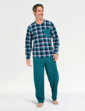 Pegasus Thermal Crew Neck Pyjamas - Forest Green