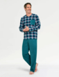 Pegasus Thermal Crew Neck Pyjamas - Forest Green