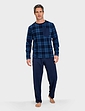 Pegasus Thermal Crew Neck Pyjamas - Navy