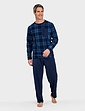 Pegasus Thermal Crew Neck Pyjamas - Navy