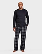 Farah Long Sleeve PJ Lounge Set - Black