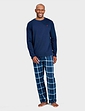 Farah Long Sleeve PJ Lounge Set - Navy