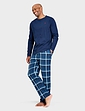 Farah Long Sleeve PJ Lounge Set - Navy