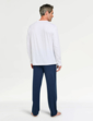 Farah Long Sleeve Jersey PJ Lounge Set - White