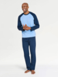 Pegasus Knitted Long Pyjama Set - Navy