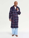 Thermal Fleece Dressing Gown - Navy