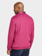 Cashmere Like V Neck Cable Sweater - Berry