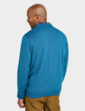 Cashmere Like V Neck Cable Sweater - Petrel