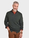 Cashmere Like V Neck Cable Sweater - Pine