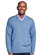 Pegasus Luxury Yarn V Neck Sweater - Denim