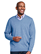 Pegasus Luxury Yarn V Neck Sweater - Denim