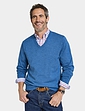 Pegasus Luxury Yarn V Neck Sweater - Royal