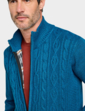 Pegasus Fleece Lined Cable Knitted Zipper - Petrel