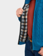 Pegasus Fleece Lined Cable Knitted Zipper - Petrel