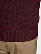 Pegasus Quarter Zip Fleece Lined Knitted Top   - Burgundy