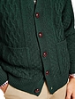 Tootal Aran Style Cardigan - Forest Green