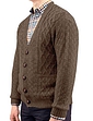 Tootal Aran Style Cardigan - Taupe