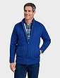 Pegasus Sherpa Lined Cable Zipped Jacket - Blue