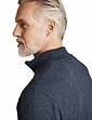 Pegasus Quarter Zip Cashmere Like Cable Knit Sweater Navy