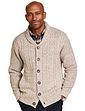Tootal Cable Shawl Collar Cardigan - Fawn