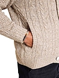Tootal Cable Shawl Collar Cardigan - Fawn