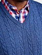 Pegasus Luxury Yarn Cable Slipover - Navy