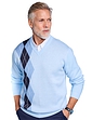 Tootal Argyle V-Neck Jumper - Sky
