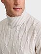 Pegasus Cable Roll Neck Jumper - Ecru