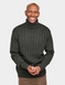 Pegasus Cable Roll Neck Jumper - Pine