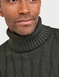 Pegasus Cable Roll Neck Jumper - Pine