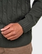 Pegasus Cable Roll Neck Jumper - Pine