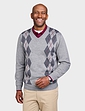 Tootal Argyle V Neck Jumper - Grey