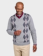 Tootal Argyle V Neck Jumper - Grey