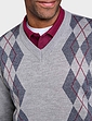 Tootal Argyle V Neck Jumper - Grey