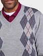 Tootal Argyle V Neck Jumper - Grey