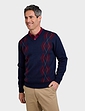 Tootal Argyle V Neck Jumper - Navy