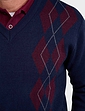 Tootal Argyle V Neck Jumper - Navy