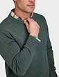 Pegasus Wool Blend Crew Neck Sweater - Forest Green