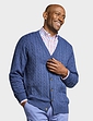 Pegasus Luxury Yarn Cable Cardigan - Navy