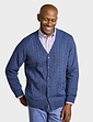 Pegasus Luxury Yarn Cable Cardigan - Navy