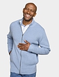 Pegasus Knitted Waffle Zip Jacket - Sky