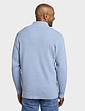 Pegasus Knitted Waffle Zip Jacket - Sky