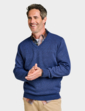 Pegasus Fleece Lined V Neck Jumper - Navy