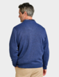Pegasus Fleece Lined V Neck Jumper - Navy