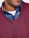Pegasus Fleece Lined V Neck Jumper - Wine