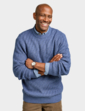 Pegasus Textured Crew Neck Jumper - Denim