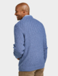 Pegasus Textured Crew Neck Jumper - Denim