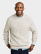 Pegasus Textured Crew Neck Jumper - Ecru